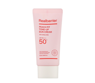 Крем сонцезахисний з персиковим підтоном Real Barrier Peach Fit Tone-Up Sun Cream 50 мл 8809911692500 фото