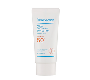Крем сонцезахисний заспокійливий Real Barrier Aqua Soothing Sun Lotion SPF50+PA++++ 50 мл 8809911691138 фото