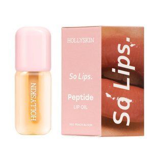 Зволожувальна олійка для губ Hollyskin So Lips. Peptide Lip Oil 002. Peach Bloom 4820200418155 фото