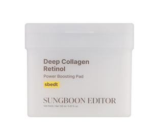 Педи для обличчя з ретинолом Sungboon Editor Deep Collagen Retinol Power Boosting Pad 100 шт 150 мл 8800253022079 фото