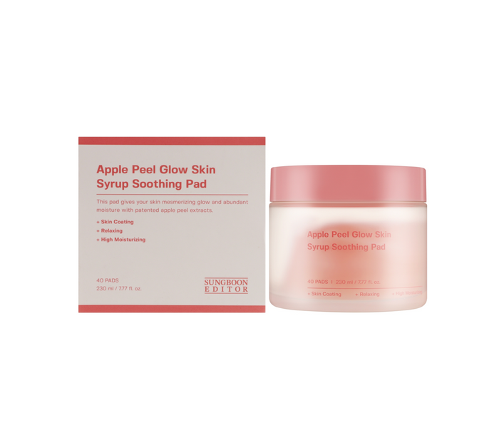 Педи для сяйва шкіри Sungboon Editor Apple Peel Syrup Coating Glow Skin Pad 40 шт 230 мл 8809684564875 фото