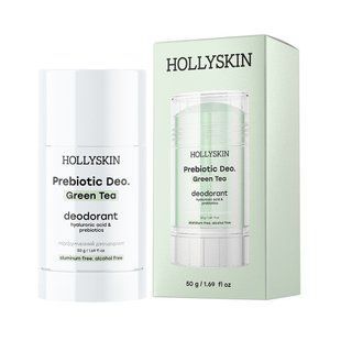 Парфумований дезодорант з гіалуроновою кислотою і пребіотиками Hollyskin Prebiotic Deo. Green Tea 50 г 4823109702301 фото