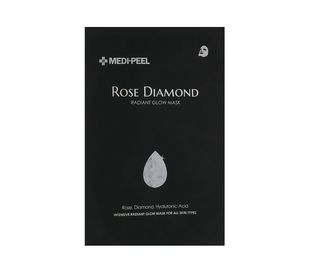 Тканинна маска з алмазною пудрою Medi-Peel Rose Diamond Radiant Glow Mask 25 мл 8809409345420 фото