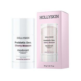 Парфумований дезодорант з гіалуроновою кислотою і пребіотиками Hollyskin Prebiotic Deo. Cherry Blossom 50 г 4823109702295 фото