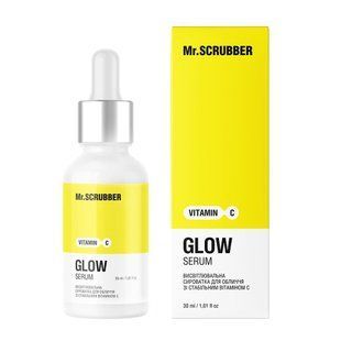 Висвітлювальна сироватка для обличчя Mr. Scrubber Glow Vitamin C зі стабільним вітаміном С 30 мл 4823109702417 фото
